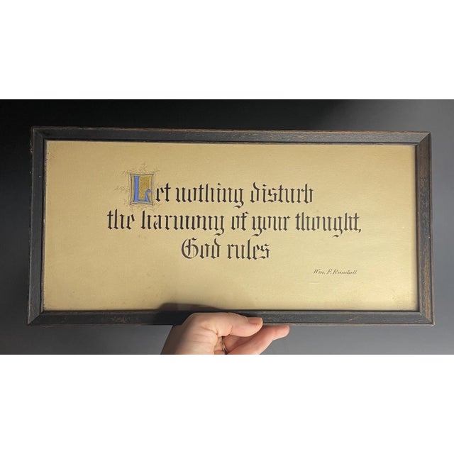 White Antique Victorian - Edwardian Framed Illuminated Quote Library Office Nouveau For Sale - Image 8 of 16