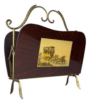 Vintage Magazine Rack, Italy, 1950s