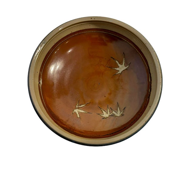 Mid Century Pottery Ceramic Bowl Signed For Sale - Image 11 of 11
