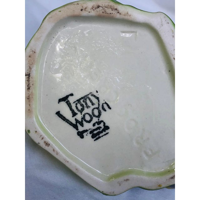 1980s Tony Wood Staffordshire Style Pottery Frog Creamer For Sale - Image 5 of 7