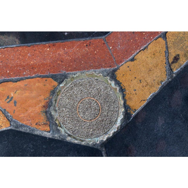 V. Ramburrem African Slate, Brass & Wood Occasional Table, 1980's For Sale - Image 16 of 18