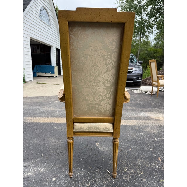 French Mid 20th Century Pair of Louis XVI Style Armchairs For Sale - Image 3 of 12