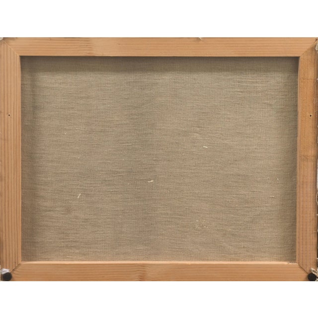 Purple 'Portrait of a Young Man' by Hank Ketcham, 1990 Figurative Oil Painting For Sale - Image 8 of 8