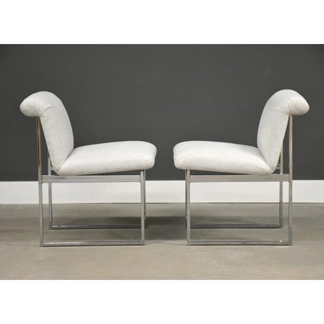 1960s Milo Baughman White and Chrome Dining Chairs - Set of 6 For Sale In Boston - Image 6 of 10
