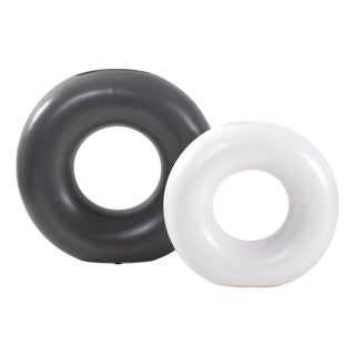 Ronde Ring Ceramic Vase- Set of 2 For Sale