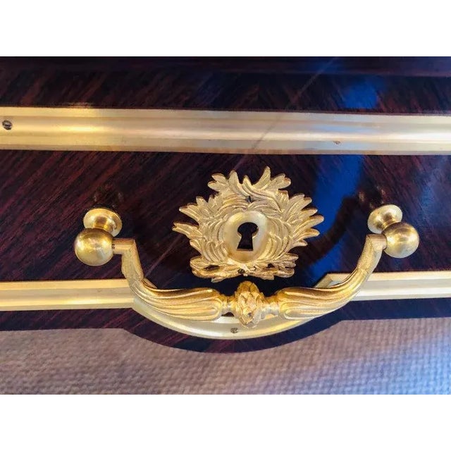 Brown 19th Century French Ormolu Folding Card Envelope Table, Signed P. Sormani For Sale - Image 8 of 13