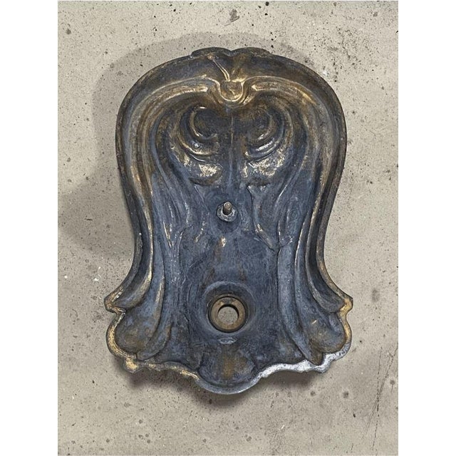 Late 19th Century Antique Art Nouveau Sconce Plate Base Part for Single Light For Sale - Image 5 of 5