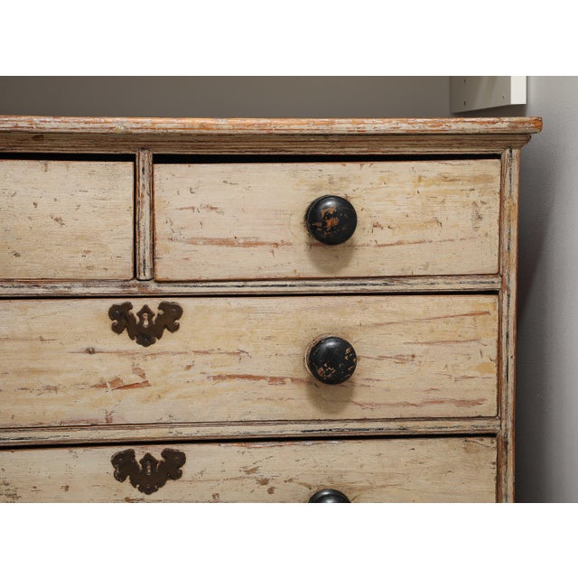 19th Century English Chest of Drawers With Original Ivory Paint For Sale In New York - Image 6 of 8