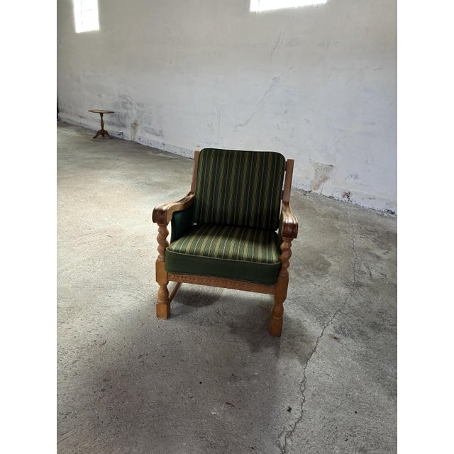 Wood Danish Lounge Chair in style of Kjærnulf, 1960s For Sale - Image 7 of 12
