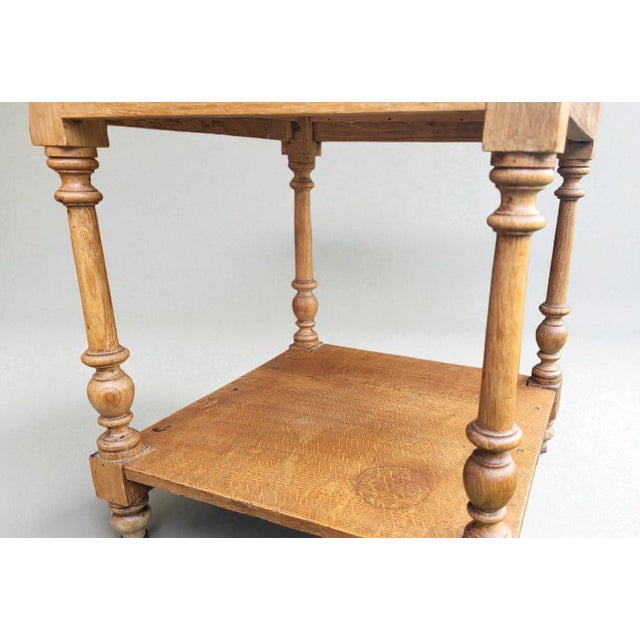 French Provincial Handcrafted Nightstand with Marble Top, 1920s For Sale - Image 6 of 12