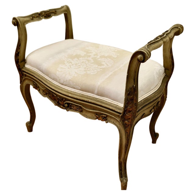 Louis Philippe French Painted Boudoir Window Seat, 1870s For Sale