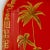 Metal Pair of Red Hand-Painted Iron Chinoiseries Style Trays For Sale - Image 7 of 11