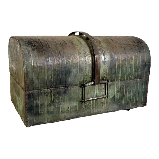 1960s Lorenzo Burchiellaro Metal Trunk For Sale