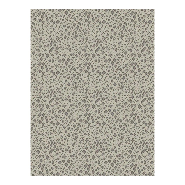 Panthera Spotted Leopard Hand-Looped Area 10' x 14' Rug - Pearl Gray For Sale