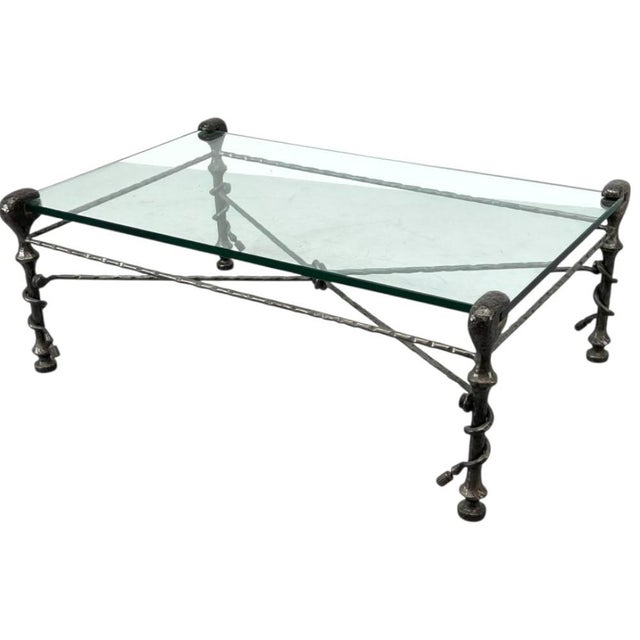 Brutalist Elevate Your Space With a Rare Coffee Table by Legendary Diego Giacometti 1970s For Sale - Image 3 of 12