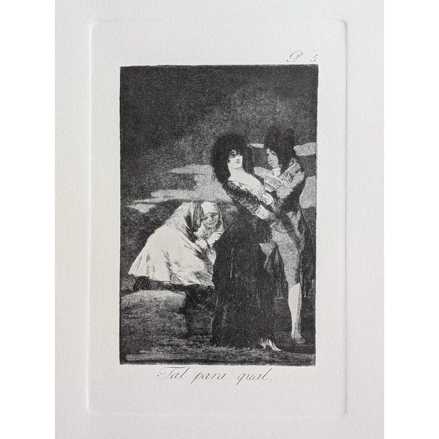 Francisco de Goya, Los Caprichos, Plate 5, Tal Para Qual, Etching For Sale - Image 6 of 6