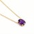 Amethyst Solitaire Oval Necklace, February Birthstone Jewelry, Purple Gemstone Necklace For Sale - Image 4 of 4