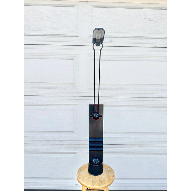 1980s Postmodern Zigzag Memphis Lamp For Sale - Image 5 of 10