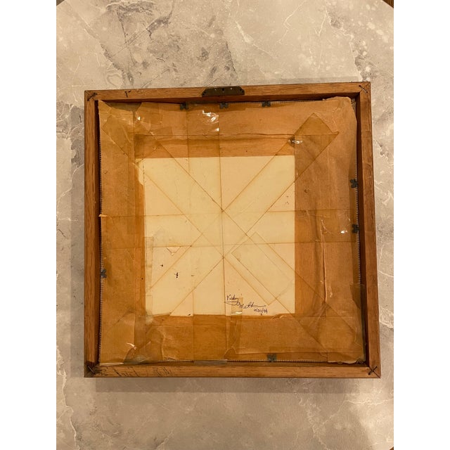 Chinoiserie Vintage Framed Chinoiserie Asian Boho Flare Cherry Blossom Tree Hummingbird and Floral Flowers Needlepoint For Sale - Image 3 of 6