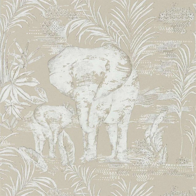 Harlequin Kinabalu Wallpaper in Linen For Sale
