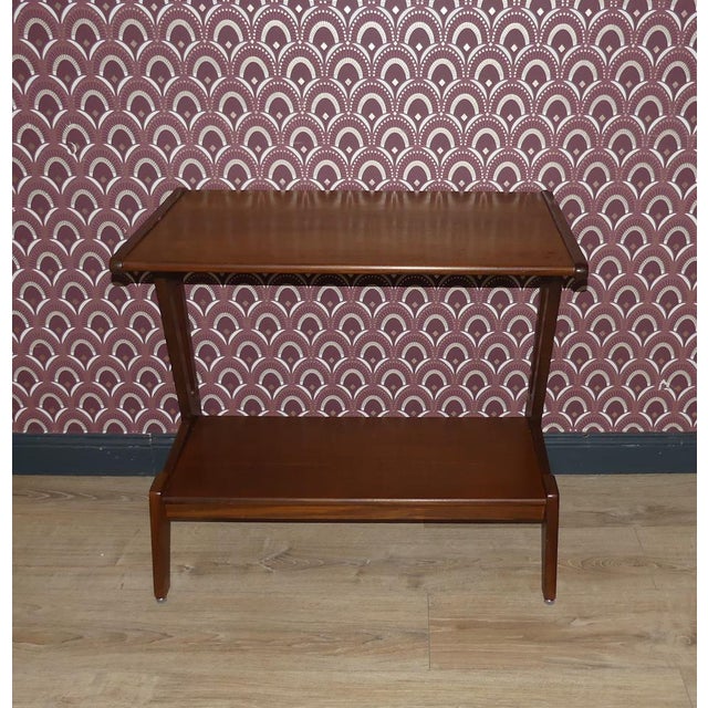 Wood Double-Tier Side Table in Teak Wood, 1960s For Sale - Image 7 of 14