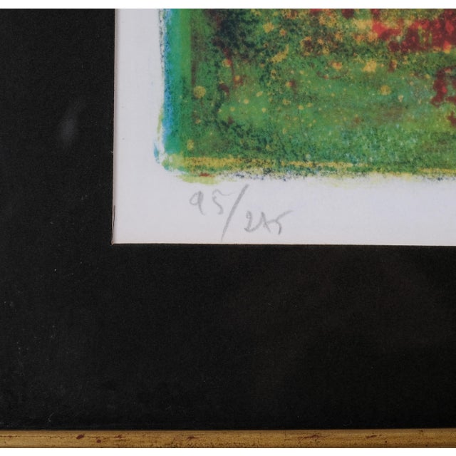 Mid-Century Hoi Lebadang "Five Boats" Hand Signed & Numbered Limited Edition 95/275 Framed and Matted For Sale - Image 4 of 7