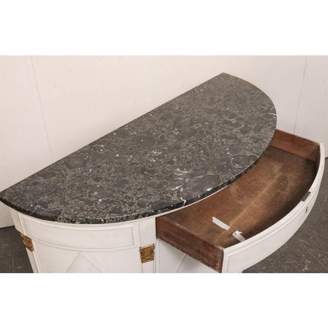 Mid 19th Century French Neoclassical Marble Top Demi-Chest For Sale In Atlanta - Image 6 of 12