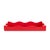 Kenneth Ludwig Chicago Spangle Scalloped Tray Red For Sale - Image 4 of 9