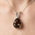 Smoky Topaz Pear Cut Pendant, Brown Gemstone Stackable Pendant For Sale - Image 4 of 4