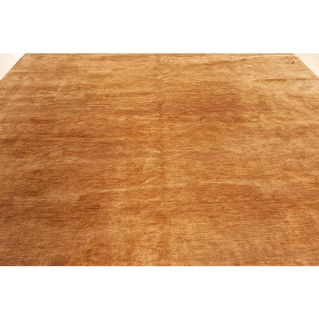Contemporary Hand-Knotted Wool Rug in Shade of Golden Brown by Doris Leslie Blau For Sale In New York - Image 6 of 7