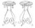 1990s Pr. Vintage Metal Garden Pedestals For Sale - Image 5 of 12