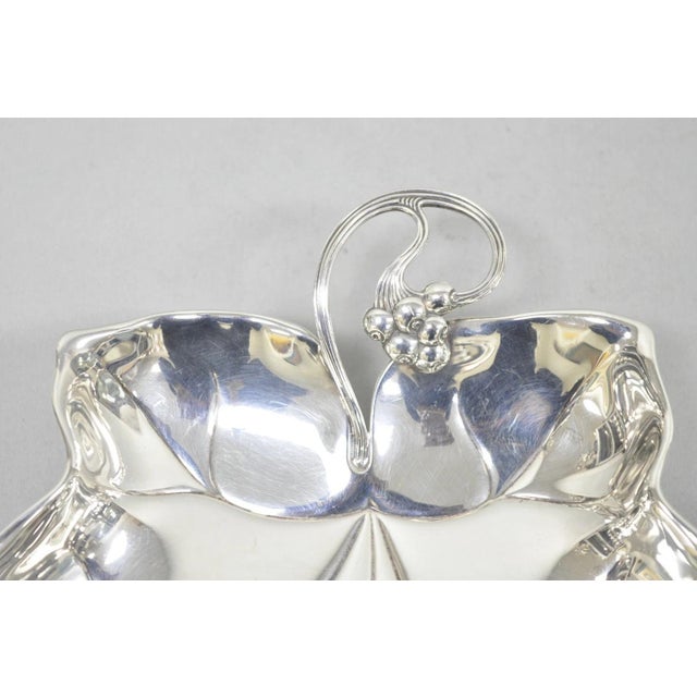 Vintage WMF Germany Small Silver Plated Maple Leaf 9" Trinket Candy Dish Bowl For Sale - Image 4 of 12