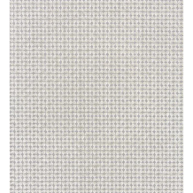 Traditional The House of Scalamandré Floret Embroidery Fabric, Pewter For Sale - Image 3 of 3