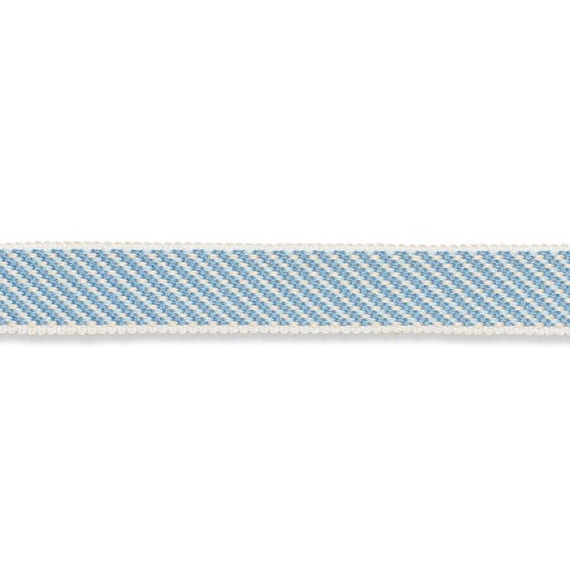 Contemporary Sample - Schumacher Winston Cotton Braid Narrow in Sky For Sale - Image 3 of 3