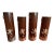 Set of 4 Bamboo Cylinder Vases With Silver Plate Frog, Dragonfly & Grass Accents For Sale