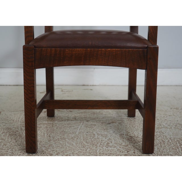 Set of 6 Stickley Mission Oak Dining Room Chairs For Sale - Image 13 of 18
