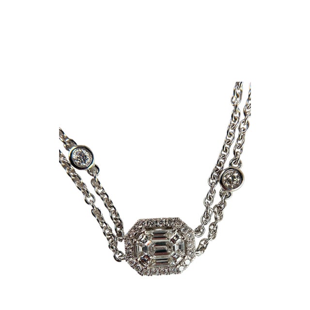 Contemporary Elegant 18k White Gold Bracelet With 1 Ct Natural White Diamonds, 5 Grams For Sale - Image 3 of 7