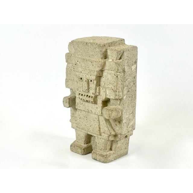 Antique Aztec Rain and Water God Tlaloc Sculpture, in Very Good conditions. Designed before 1890