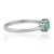Metal Hallmarked 925 Sterling Silver Pear Cut Natural Emerald Toi Et Moi Ring Size 7 For Sale - Image 7 of 12