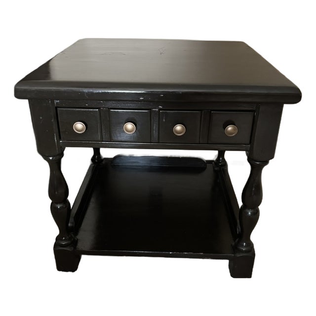 Vintage Kling Colonial Single Drawer Side Table For Sale