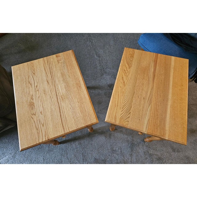 PRICE REDUCED For sale: BEAUTIFUL SET. AMISH HAND MADE, GOLDEN OAK End Tables. These are being sold as a set (pair) only....