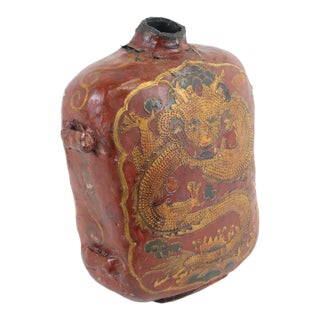 Vintage Dragon Design Oil Storage Vessel For Sale