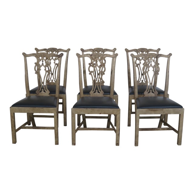Hickory Chair Co Paint Decorated Dining Room Chairs Set Of 6 Chairish