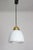 Mid-Century Opaline Glass & Brass Pendant Lamp For Sale - Image 11 of 11