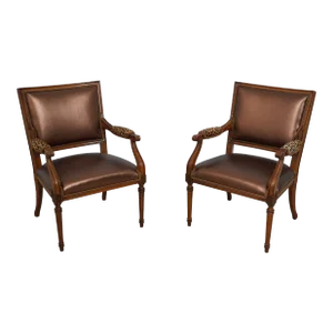 Pair Cheetah Print Newly Upholstered Armchairs