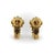 Metal Vintage 18k Gold Diamond and Ruby Buckle Huggie Earrings, A Pair For Sale - Image 7 of 10