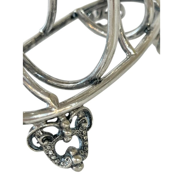 Metal Antique English Silver Plate Toast Rack For Sale - Image 7 of 10