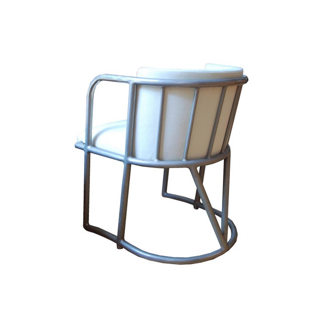 Metal Art Deco Armchairs, Set of 2 For Sale - Image 7 of 9