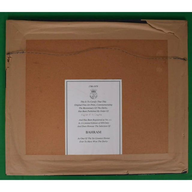 From an original oil painting by A.G. Haigh in the collection of the jockey club One of an original limited edition of six...