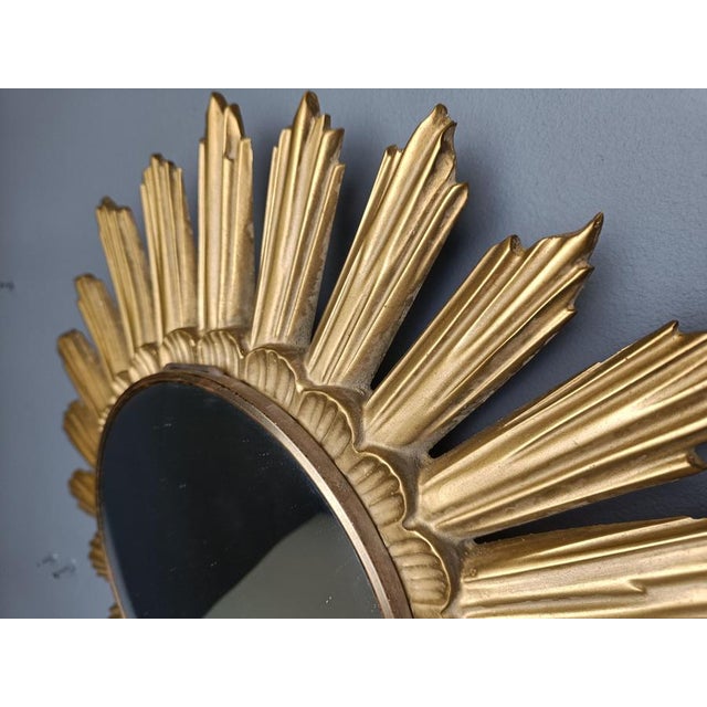Vintage Resin Sunburst Mirror, 1960s For Sale - Image 11 of 12